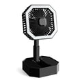 thumbnail image 1 of Injueey Ventilador de escritorio portátil, dispositivo de refrigeración de eléctrica ajustable recargable, inalámbrico, de plástico, para Electrodomésticos Negro Injueey HA063007-04, 1 of 6