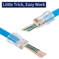 thumbnail image 4 of ORUYROP CAT5E CAT5 Connector Rj45 Pass Through Ends Gold Plated Network Plugs CAT5E Cable Ends for Ethernet Cable Option: 50pcs and 100pcs, 4 of 5