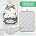 thumbnail image 6 of Yayeee Pot Holders Kitchen Heat Resistant with Pocket 7"x9.8" Cotton Oven Cooking Hot Pads, Black Cute Cat, 6 of 7