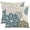 Blue Green, variant on Orange and Red Floral Pillow Covers 18x18 Set of 2 Outdoor Waterproof Decorative Throw Pillows Fall Pillow Covers Polyester Cushion Case Decor for Couch Patio Funiture Garden Porch 01W18