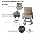 thumbnail image 4 of Kozyard Isabella High Swivel Bar Stools/Chair Set for Home Patio, Back Yard, Cafes, Bistro, Restaurants and Chic Bars (Beige), 4 of 5