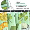 thumbnail image 6 of St. Patrick''s Day Shower Curtain, Green Clover Shamrock Leaf Gold Coin Machine Washable Waterproof Fabric for Bathroom Bathtub Decor with Hooks 72x72, 6 of 6