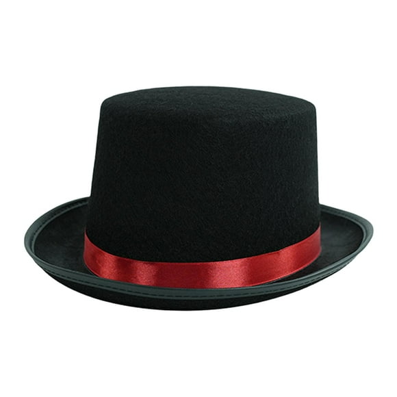 Sombrero de copa de mago, accesorios de cosplay para espectáculos teatrales festivos y mascaradas Altura 13cm C 58CM