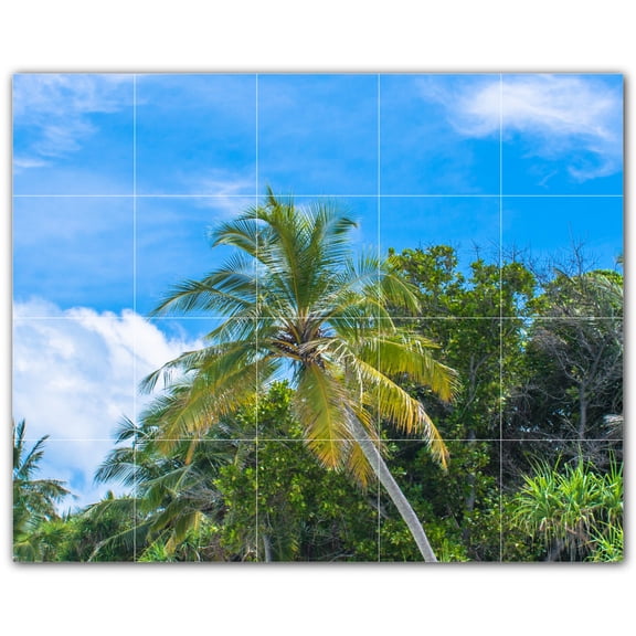 Picture-Tiles.com: Beach Ceramic Tile Wall Mural WAL500085-54M. 30"W x 24"H using (20) 6" x 6" Ceramic Tiles-Satin Finish