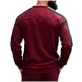 thumbnail image 4 of IYTR Mens Long Sleeve Crewneck Sweatshirt Colorblock Casual Athletic Workout Sport Gym Running Sweatshirts Pullover (Wine,M), 4 of 4