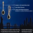 thumbnail image 2 of Gem Stone King 14K Yellow Gold Black Onyx Dangle Earrings for Women | 1.40 Cttw | Gemstone December Birthstone | Oval 7X5MM, 2 of 6