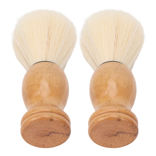 Pincel de Afeitar de Barba, Cepillo de Afeitar Mini de Madera Portátil para El Hogar