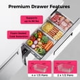 thumbnail image 4 of Coolski 60 in. Commercial Undercounter Worktop Refrigerator With Double Drawer, 15.3 cu. ft. Stainless Steel Food Prep Station, 4 of 9