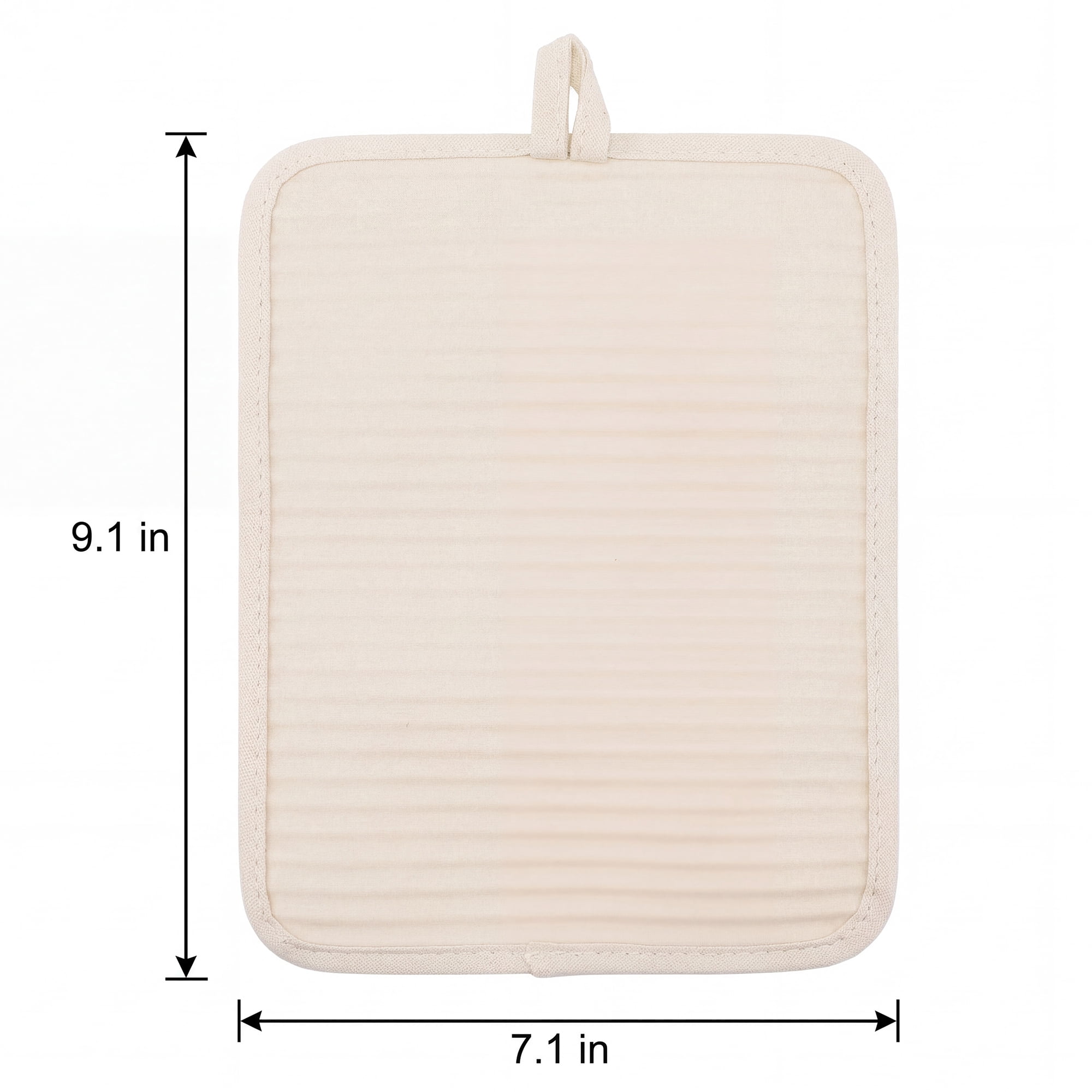 Unique Bargains Heat Resistant Trivets Non-Slip Hot Pads Beige 9.1"x 7.1"