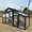 Black, variant on Gowoodhut Chicken Coop Wooden Poultry Cage with Nesting Box Back for Yard and Outdoor