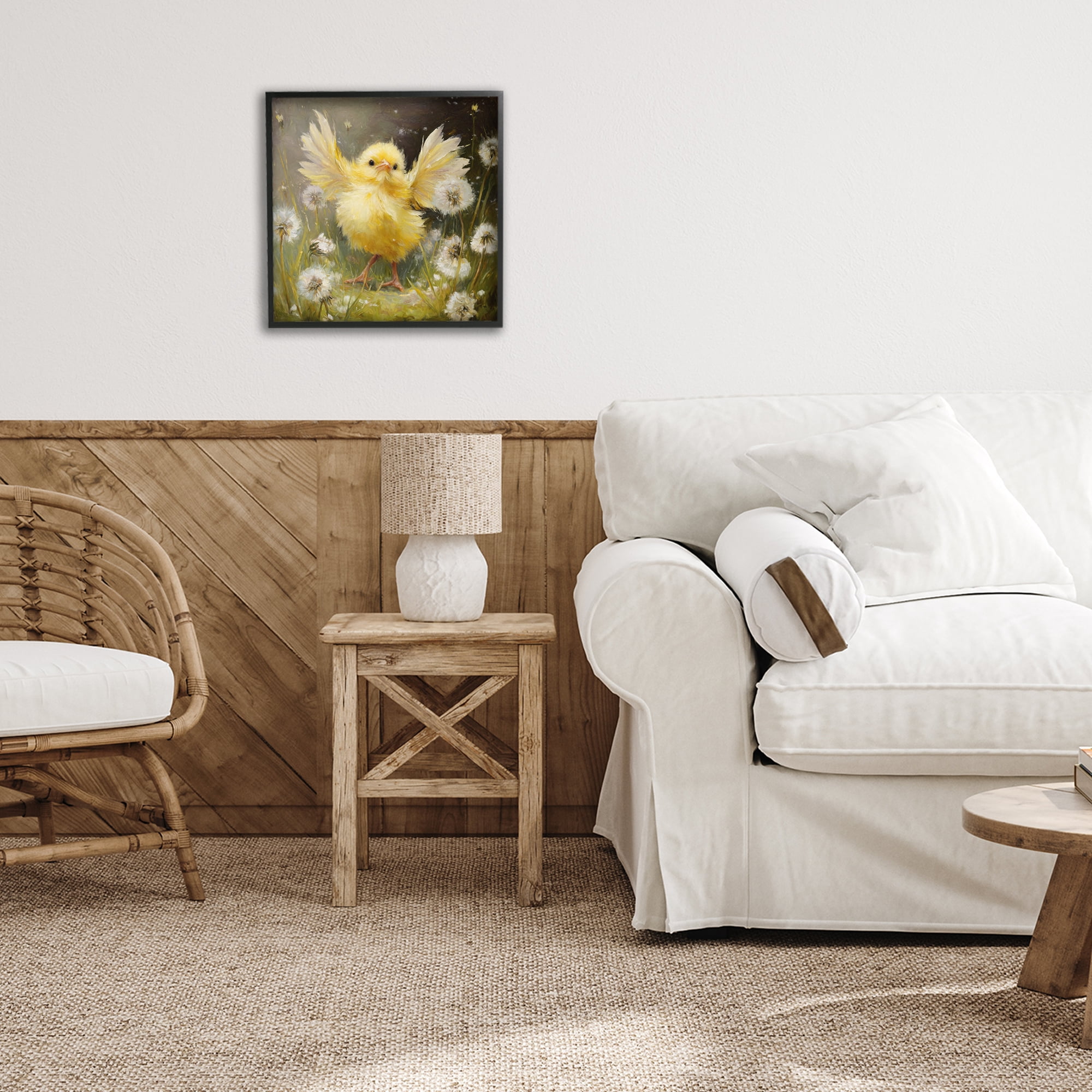 Stupell Industries Free As A Peep Chick Black Framed Giclee Art, design by Tina LeCour