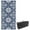 215" Blue, variant on Barara King Rug,Non Slip Rugs,Indoor Door Mat,Reversible Outdoor Rug, 9'x 18' Waterproof Straw Floor Mat, Portable RV Camping Carpet,Blue & White Floral