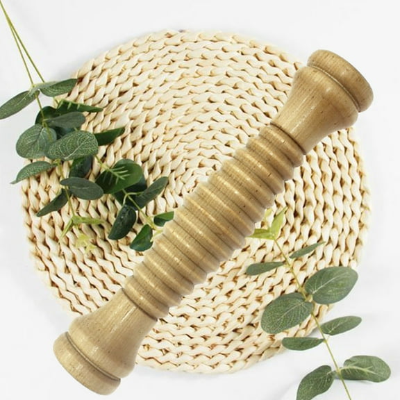 LEORX Wood Hand Rollers Roller Hand Massager Stick Bamboo 1Pcs