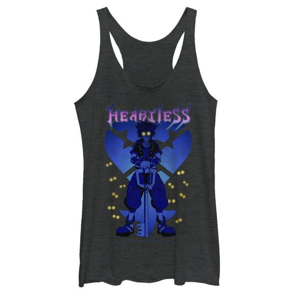Women's Kingdom Hearts 3 Inner Shadows  Racerback Tank Top Black Heather Medium