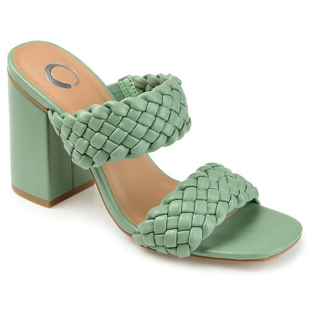 

Journee Collection Womens Melissa Wide Width Open Square Toe Block Heel Sandals