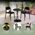 thumbnail image 4 of WestinTrends Playa 5-Piece Round Metal Bistro Dining Table Set And Stackable Resin Patio Dining Side Chairs, Black, 4 of 14