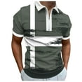 thumbnail image 1 of Cathalem Polos pour Hommes Manches Courtes Classique Extensible Ajusté Chemises Décontractées, Gris TTG, 1 of 4