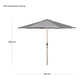 thumbnail image 5 of Sombrilla Tipo Madera Jardin Exterior 2.63m Playa Terraza, 5 of 5