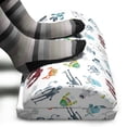 thumbnail image 3 of Alien Foot Rest, Mechanical Robots Pattern Scattered on a Plain Background Futuristic Concept, Non-Slip Backing Adjustable Ergonomic Memory Foam Leg Support for Office, Multicolor, by Ambesonne, 3 of 5