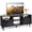 Black, variant on GALAXHERO TV Stand for 65-Inch TV, 58-Inch Entertainment Center with 2 Storage Cabinets, Media Console for Living Room, Bedroom, Office, Black