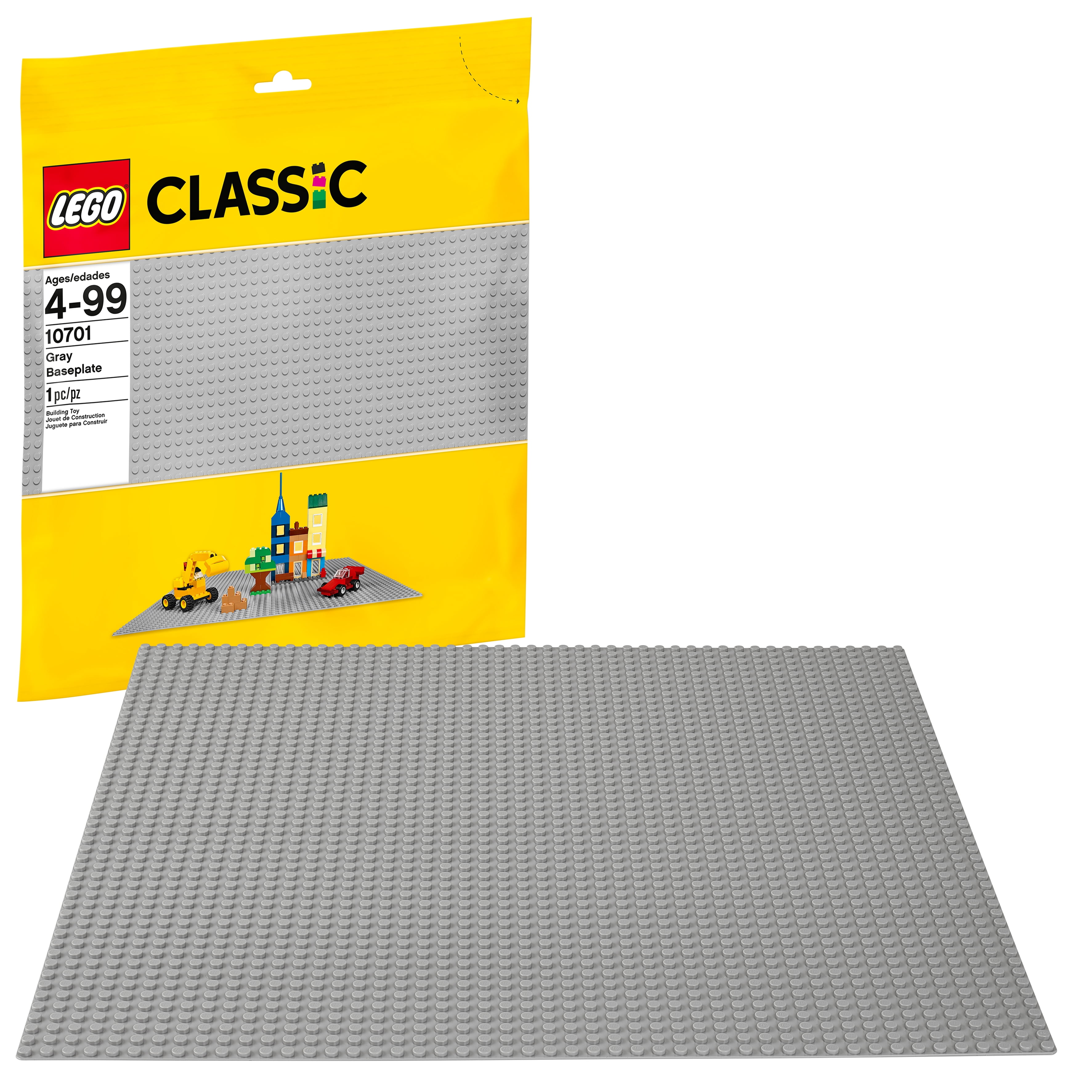 LEGO Thick Technic Grey Base Plate Brick 12 x 12 Baseplate with Corner Posts 
