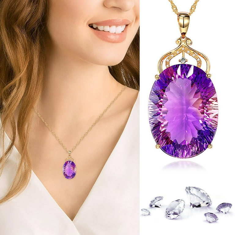 Amethyst necklace walmart sale