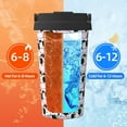 thumbnail image 5 of Picia Cute Animal with Cow Pattern 500ml Carry Insulated Coffee Mug, Stainless Steel Travel Mug with Hidden Handle, Leak-Proof for Car, Office, Home, and Outdoor Use, 5 of 8