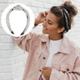 thumbnail image 5 of Unique Bargains 1 Pcs Women Knotted Headbands Fashion Vintage Knotted PU Leather Hair Hoop Hair Accessories Silver Tone, 5 of 7