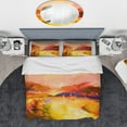 thumbnail image 3 of Designart 'Colorful Yellow Red Floral Background' Traditional Duvet Cover Set, 3 of 4