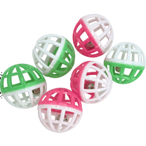 Impeckable Bird Toys 2012 Pk6 Rattle Balls Set of 6 Colorful Foot Toys with Internal Bells for Parrots, Cockatiels, and Parakeets Handcrafted in Florida for small to smaller medium birds.