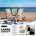 thumbnail image 5 of Sigee Travel Stamp Print Extra Large Waterproof Beach Travel Bag with Zipper - Durable and Versatile for Vacation, Gym, and Daily Use, 5 of 7