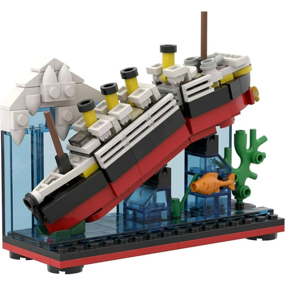 RIDEHILL Boat Kits Model Construcrion Sets 247 Pcs Titanic Sink and Break in Half Toy Building Blocks, Titanic Cruise Ship Model Toy