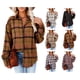 thumbnail image 4 of Blusa a cuadros para mujer, con botones, manga larga, holgada, para otoño e invierno, camisa a cuadros para mujer, blusa para fiesta de trabajo diaria, 4 of 6