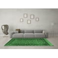 thumbnail image 3 of Ahgly Company Indoor Square Abstract Emerald Green Modern Area Rugs, 7' Square, 3 of 4