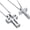 A-White CZ, variant on Dveatr Matching Cross Couple Crosses Necklace with Diamond Cut CZ Always Be with You Silver Faith Crosses Set Necklace for Mother Family Sisters Friends Relationship