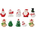 thumbnail image 3 of EeaseMX 10 miniaturas decorativas navideñas de resina (estilo mixto), 3 of 7
