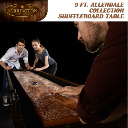 Barrington - 9 ft. Allendale Collection Shuffleboard Table - Brown/Tan