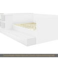 thumbnail image 5 of Full size Wooden Platform Bed with 6 Drawers, Shelves and Dressing Table, White, 5 of 14