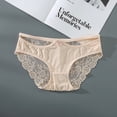 thumbnail image 1 of Braguitas de talla grande para mujer, ropa interior de encaje de seda de hielo sin costuras, ropa interior de algodón hasta la mitad de la cintura, ropa interior para chicas gorditas, 1 of 6