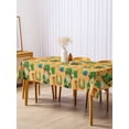 thumbnail image 3 of Saint Patrick's Day Rectangle Tablecloth, Orange Gnomes Hat Boot Rainbow Clovers Waterproof & StainResistant Tablecloth, Washable Oil-proof Table Cover for Dining/Party/Wedding/Buffet 54x108 In, 3 of 9