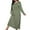 Army Green, variant on Plus Size Nightgowns for Women Cute Hearts Print Pajama Dress Loose Long Sleeve Loungewear Casual Crewneck Sleepwear Cozy Fall Nightgowns Green S