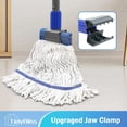 thumbnail image 2 of 2 packs of commercial heavy-duty mop rods, 57.5 inches long, industrial rope mop stick replacement rods, with upgraded clamps, for floor cleaning (blue), 2 of 3