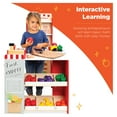 thumbnail image 4 of Best Choice Products Kids Pretend Play Grocery Store Wooden Supermarket Set w/ Chalkboard, Cash Register - Red, 4 of 8