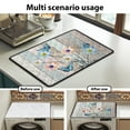 thumbnail image 7 of ZIATUBLES Butterfly Daisy Wood Grain Washer Dryer Countertop Cover Pad Stain Resistant Washing Machine Dust Cover Mat Top Loader for Laundry Room Kitchen Home Decor Accessories, 24" x 19.7", 7 of 7