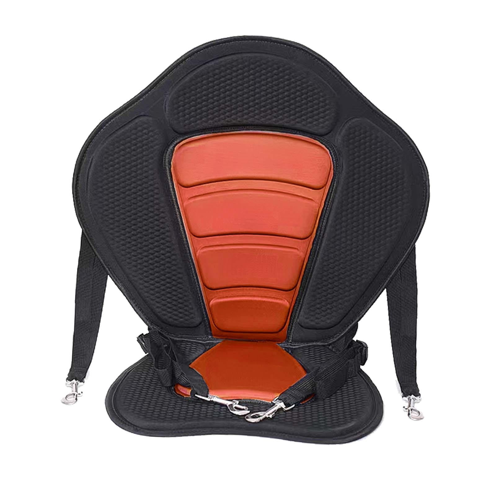 Kayak Seat Cushion with Detachable Back Replacement Nonslip Canoe Backrest Seat Padded Seat Pad for Park Rafting Sit in Canoeing Backpacking Orange