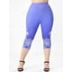 thumbnail image 2 of Leggings de Capri de Cintura Alta con Estampado de Tarjetas Rosegal Leggings de talla grande, 2 of 5