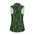 thumbnail image 2 of Whosucclay Green Leaf Pattern Sleeveless Shirts for Women Quick Dry Trendy Easy Clean Tennis Sport Tops XS - 2XL, 2 of 8