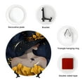 thumbnail image 4 of Wukai Elegant Lady With Hat Print Decorative Plate for Display,Bone China Decorative Plate, Ceramic Dinner Plate with Stand, Vertical Ceramic Plate-8in, 4 of 6