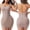 #738-Beige, variant on Women's Solid Color Backless Bodycon Dress, Slimming Shapewear with Tummy Control and Butt Lift, Seamless Invisible Bodysuit for Evening Party and Date Night