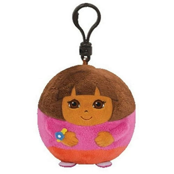 Ty Beanie Ballz (Plastic Key Clip) - Dora the Explorer - Stuffed Animal